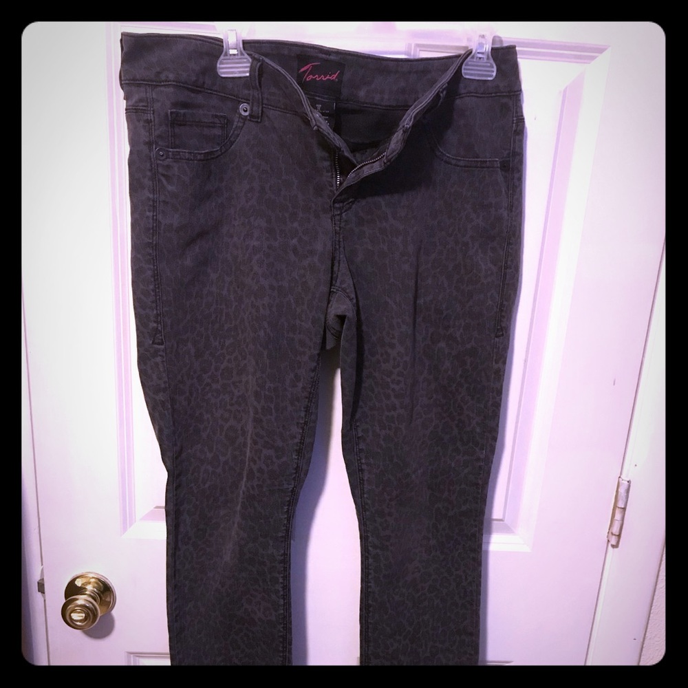 Torrid Animal print skinny jeans
